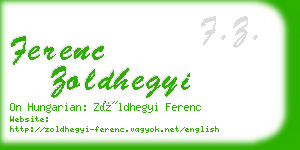 ferenc zoldhegyi business card